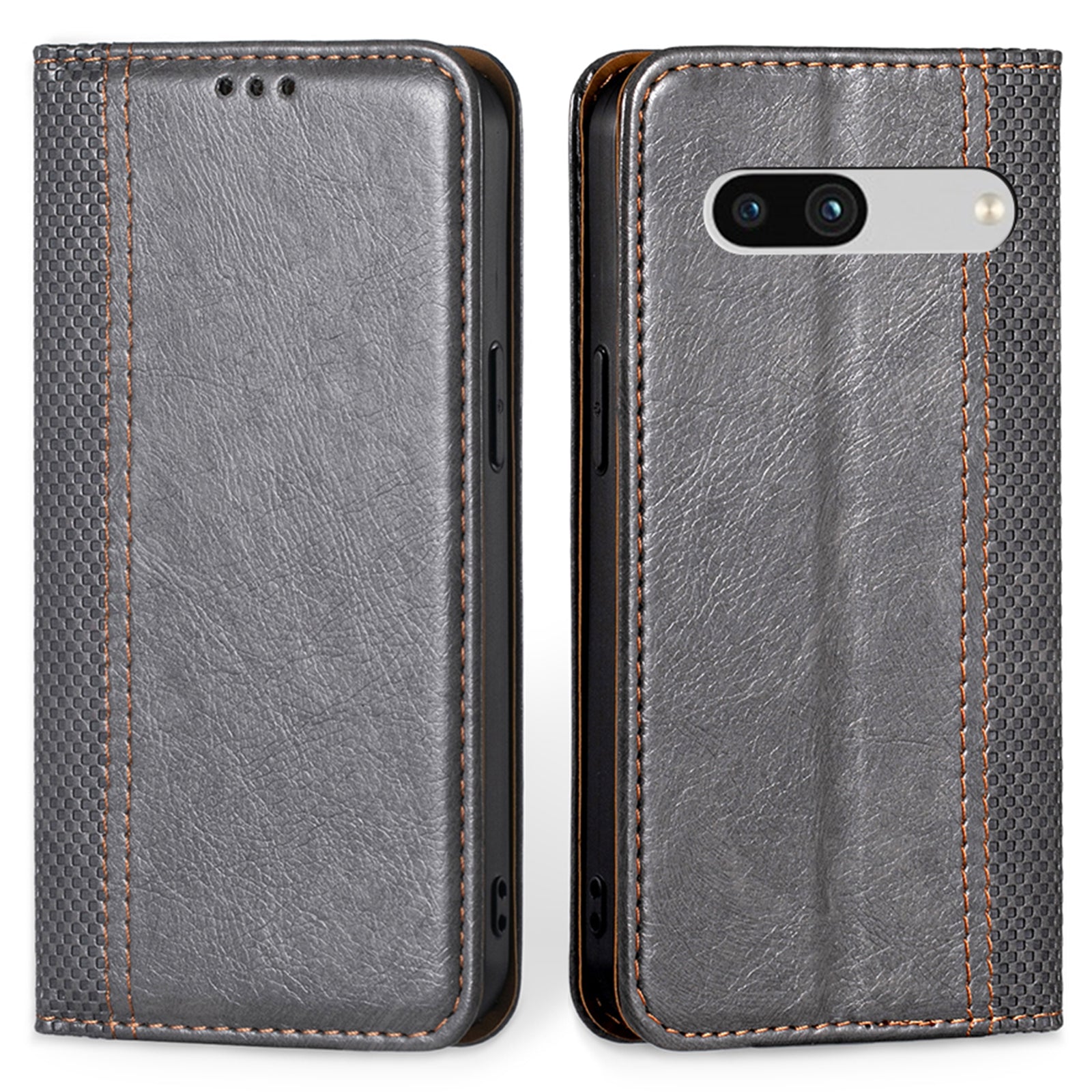 Drop-proof Phone Cover For Google Pixel 7a Magnetic Auto-closed Plaid Pattern PU Leather Phone Case Stand Card Holder Drop-proof Phone Cover For Google Pixel 7a Magnetic Auto-closed Plaid Pattern PU Leather Phone Case Stand Card Holder